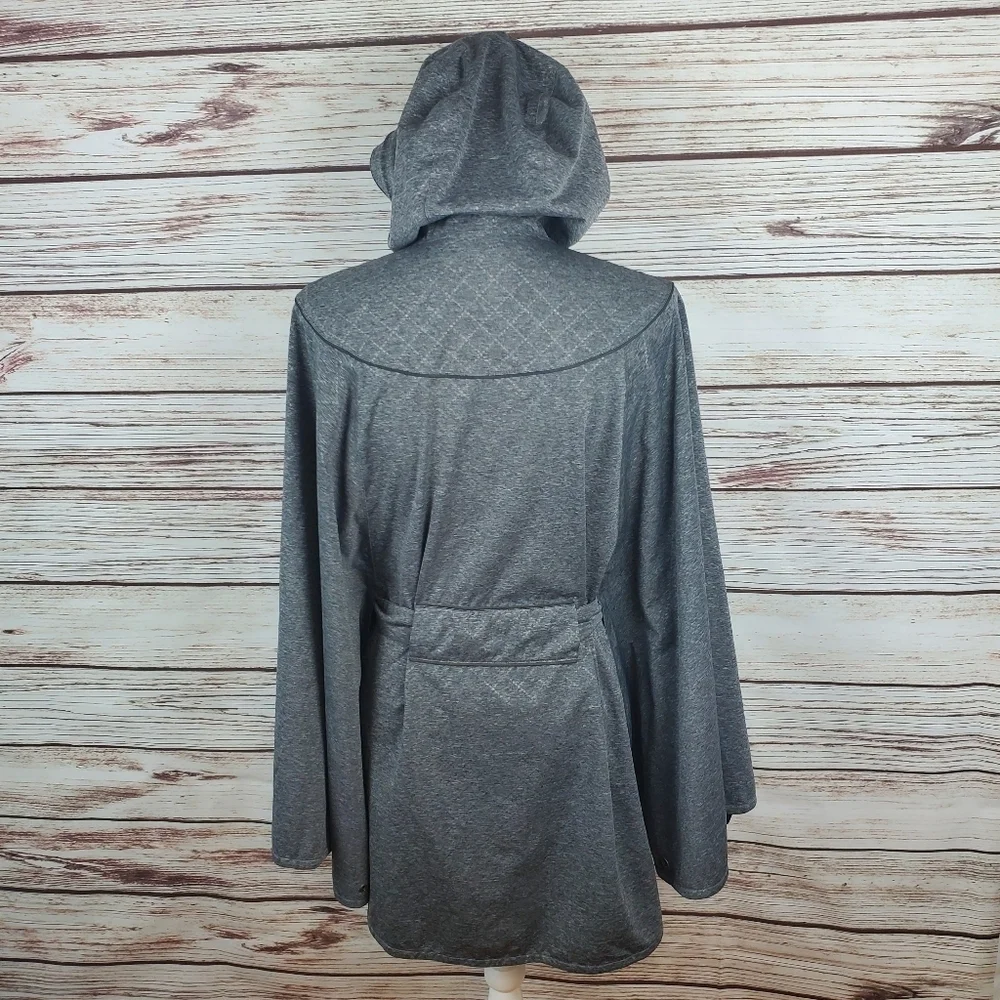 M by Novara Womens S/M Gray Cycling Hooded Cape Rain Jacket Poncho